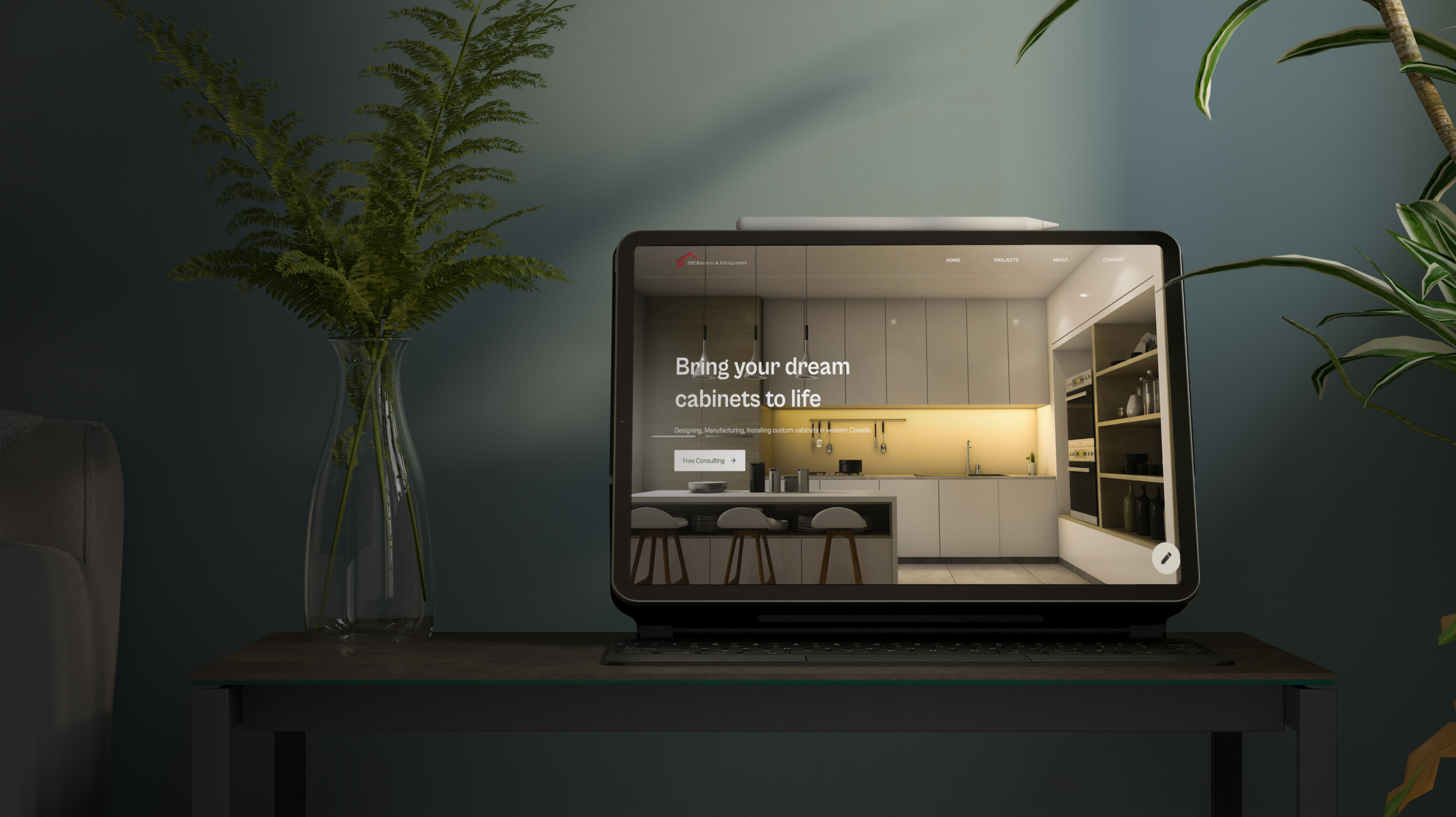 Mockup image for DSP Kitchen project